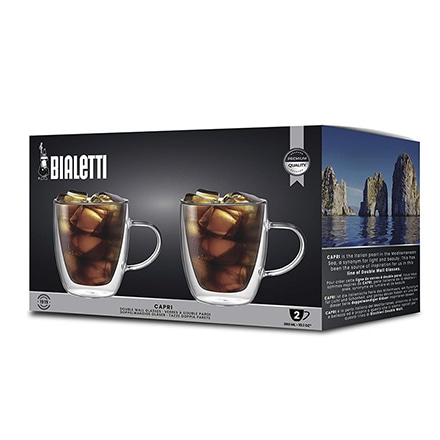 Bialetti ビアレッティ ダブルウォールグラス マグ カプリ 350ml 2個セット DBW008