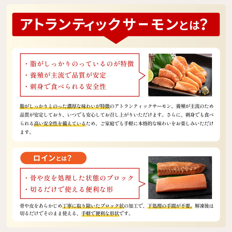 アトランティックサーモン400g（200g×2P）生×2パック