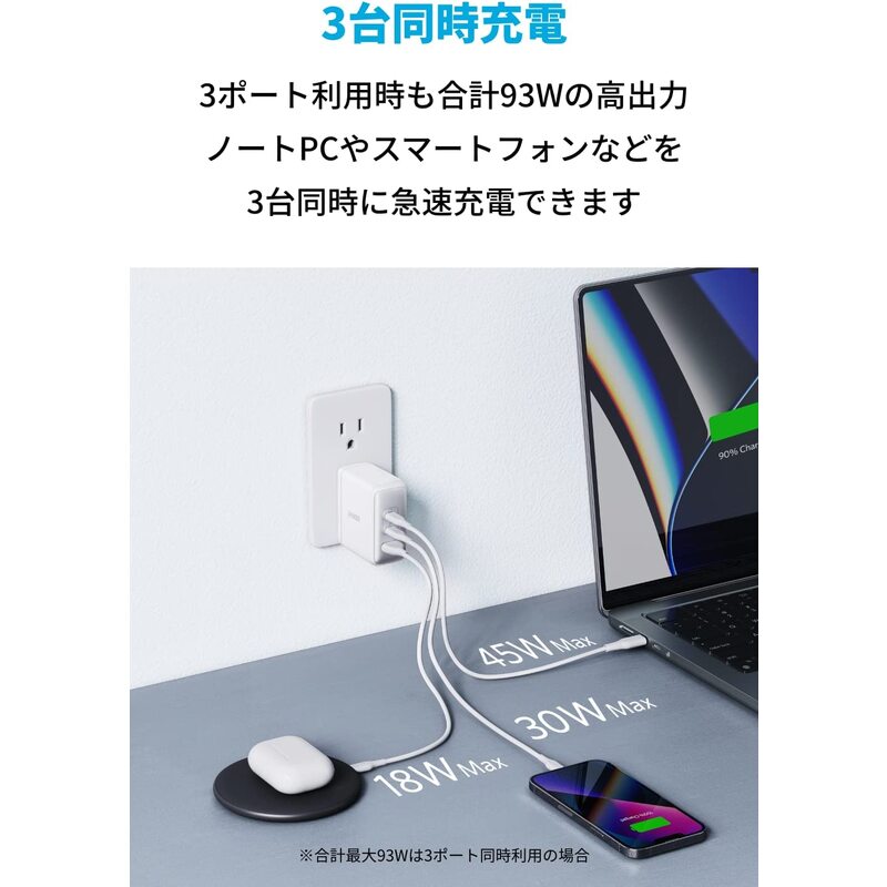 アンカー ANKER 736 Charger (Nano II 100W) ホワイト A2145N21