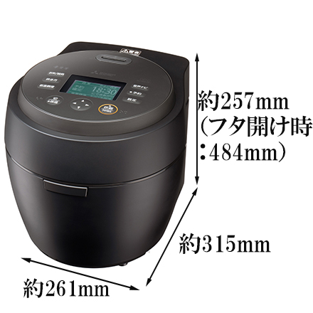 三菱 本炭釜 紬 ＩＨジャー炊飯器 炭漆黒 NJ-BW10H-B