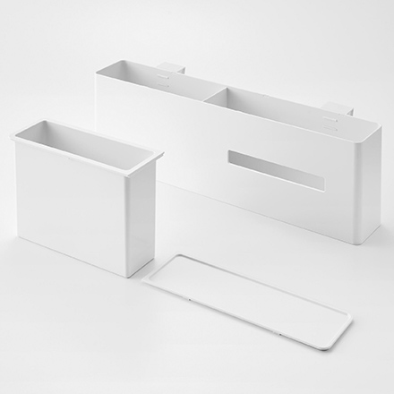 tower タワー 引っ掛けティッシュケース＆ダストボックス ホワイト 1458