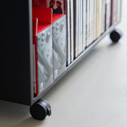 tower タワー ハンドル付き隠せるコミックラック ブラック 1486