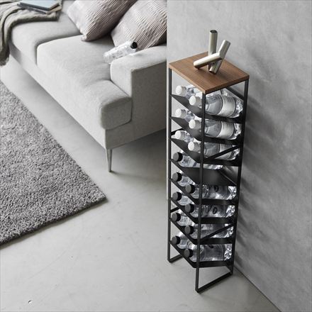 tower タワー 天板付きボトルストッカー 8段 ブラック 1492