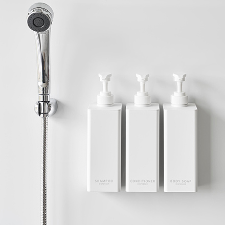 tower タワー たっぷり洗剤が出るマグネットディスペンサー コンディショナー ホワイト 1534