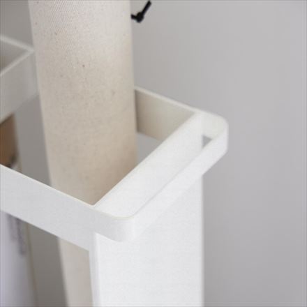 tower タワー キャスター付き長物収納スリムワゴン ホワイト 1713