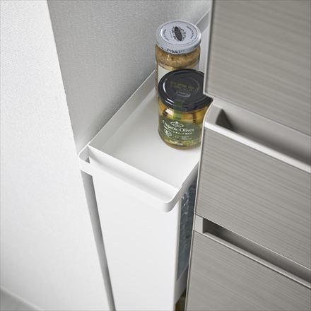 tower タワー キャスター付きスリムワゴン 3段 ホワイト 1804