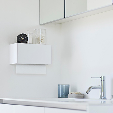 tower タワー 石こうボード 壁対応トレー付きペーパータオルディスペンサー ホワイト 2003