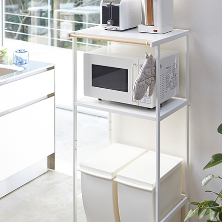 tower タワー ゴミ箱上ラック ホワイト 2859