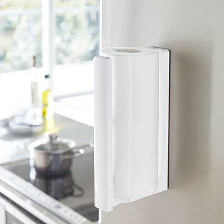 tower タワー ストッパー付マグネットキッチンペーパーホルダー ホワイト 3398