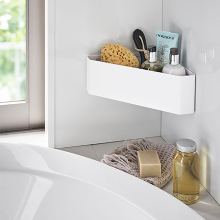 tower タワー マグネットバスルームコーナーおもちゃラック ホワイト 4264