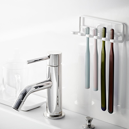 tower タワー フィルムフック 歯ブラシホルダー5連 ホワイト 4520