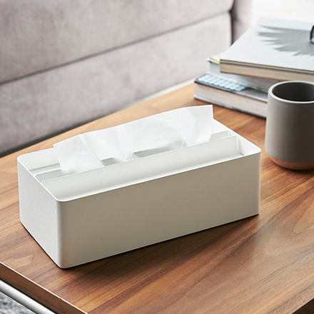 tower タワー 蓋付きペーパータオルケース ホワイト 4761