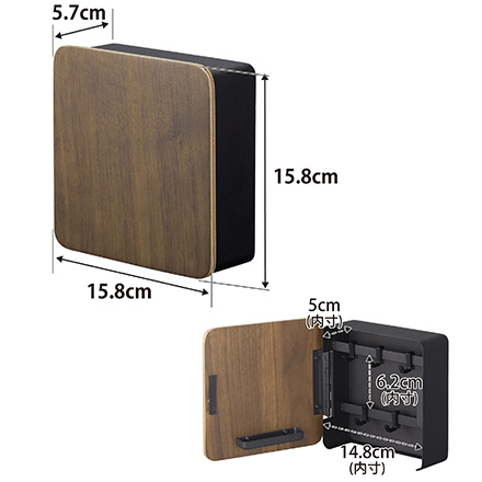 RIN リン マグネットキーフック2段 ブラウン 4801