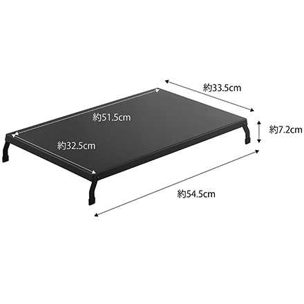 tower タワー折り畳みガスコンロカバー ワイド ブラック 4923