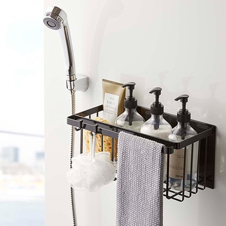 tower タワー マグネットバスルームバスケット ブラック 5543