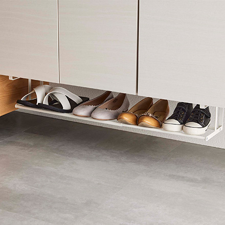 tower タワー 浮かせる伸縮シューズラック ホワイト 5631