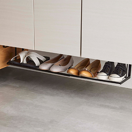 tower タワー 浮かせる伸縮シューズラック ブラック 5632