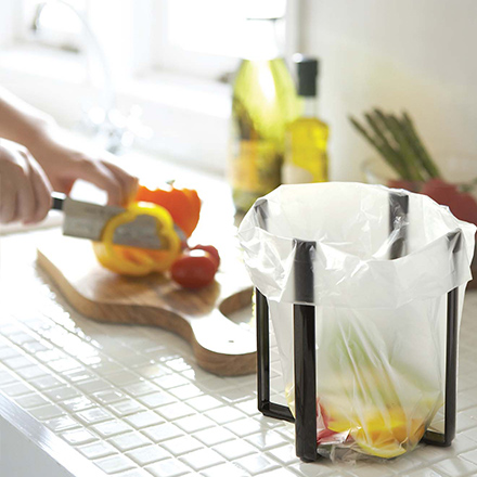 tower タワー キッチンエコシリーズ ポリ袋エコホルダー ブラック 6788