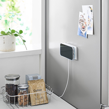 tower タワー マグネットスマートフォン充電ホルダー ホワイト 10086