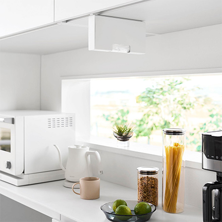 tower タワー 戸棚下ポリ袋収納ホルダー スリム S ホワイト 10248