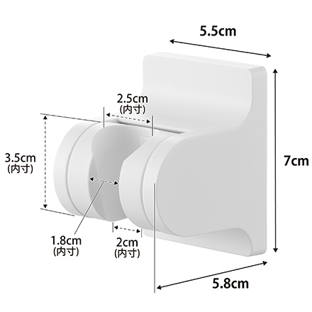 tower タワー 角度が調節できるフィルムフックシャワーホルダー ホワイト 10288