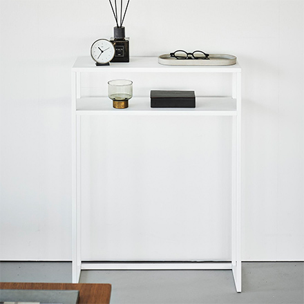 tower タワー 棚付きコンソールテーブル ホワイト 10393