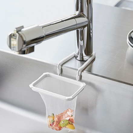 tower タワー 蛇口にかける水切りネットホルダー ホワイト 10515
