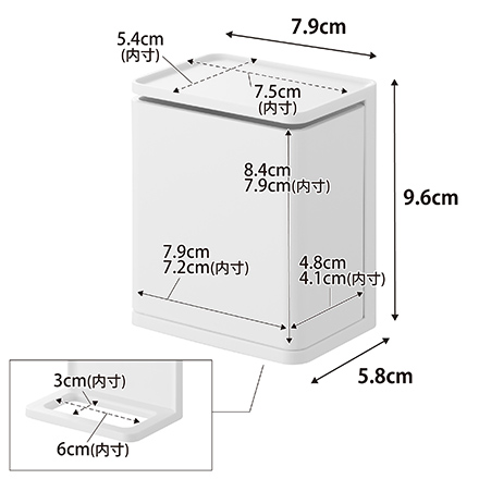 tower タワー フィルムフック マウスピース収納ラック ホワイト 10723