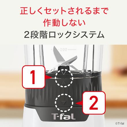 ティファール T-fal ブレンダー ミックス＆ドリンク ネオ ホワイト 700mL 食洗機対応 BL1601JP