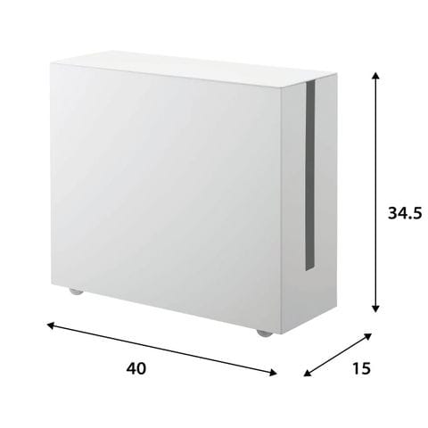 山崎実業 公式 tower キャスター付きケーブル収納ラック タワー ブラック 5404