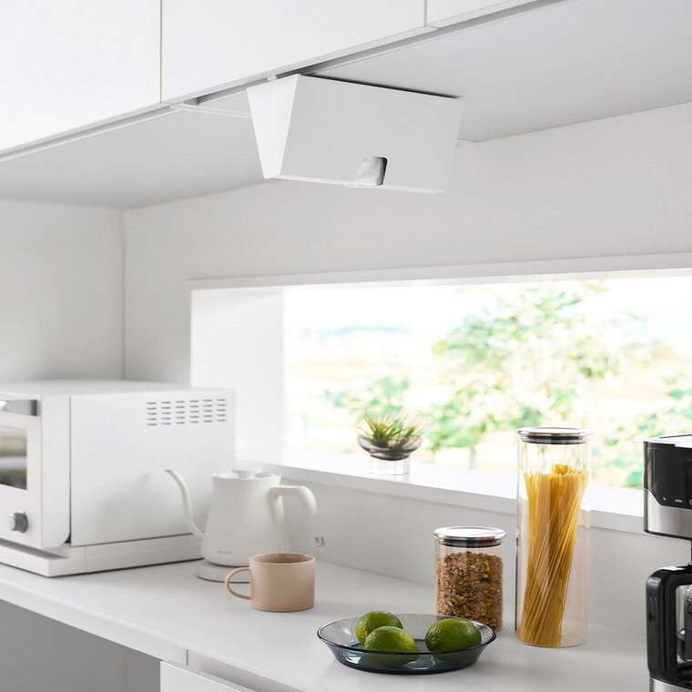 tower 戸棚下プラスチックバッグケース タワー 山崎実業 10252 10253 / ホワイト