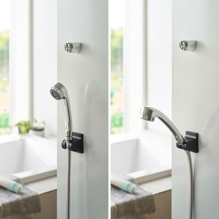 角度が調節できるフィルムフックシャワーホルダー タワー 山崎実業 tower 10288 10289 ホワイト ブラック / ホワイト