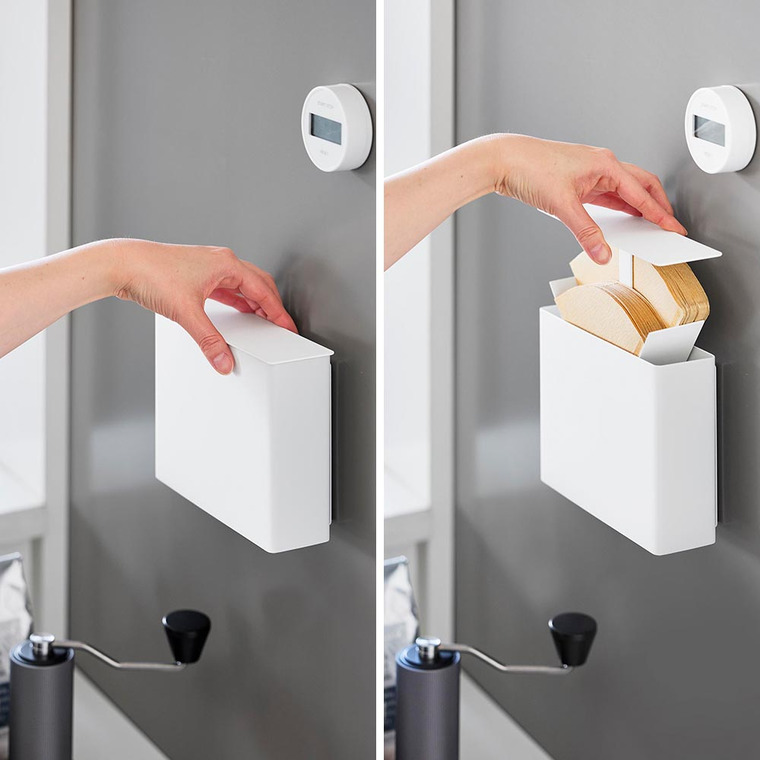 tower マグネットコーヒーペーパーフィルターケース タワー 山崎実業 10330 10331 ホワイト ブラック