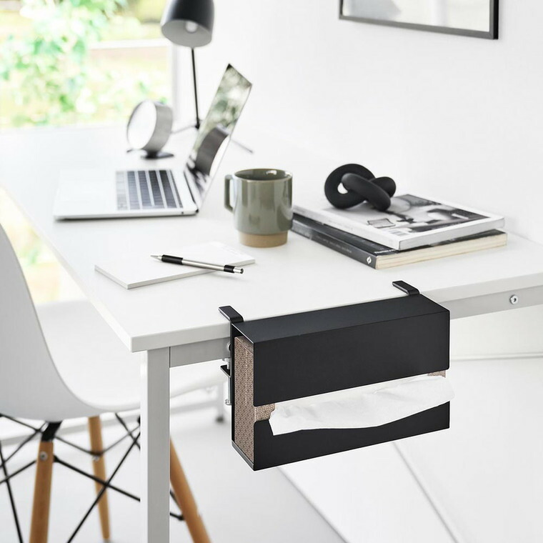 山崎実業 tower テーブル横ティッシュケース タワー 10371 10372 / ホワイト