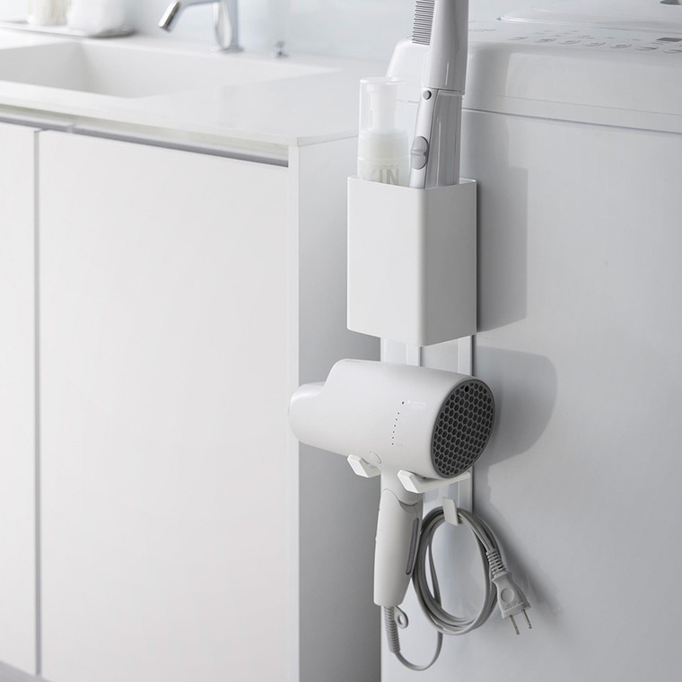 tower マグネットドライヤー&ヘアーアイロンホルダー タワー 山崎実業 10547 10548 / ホワイト