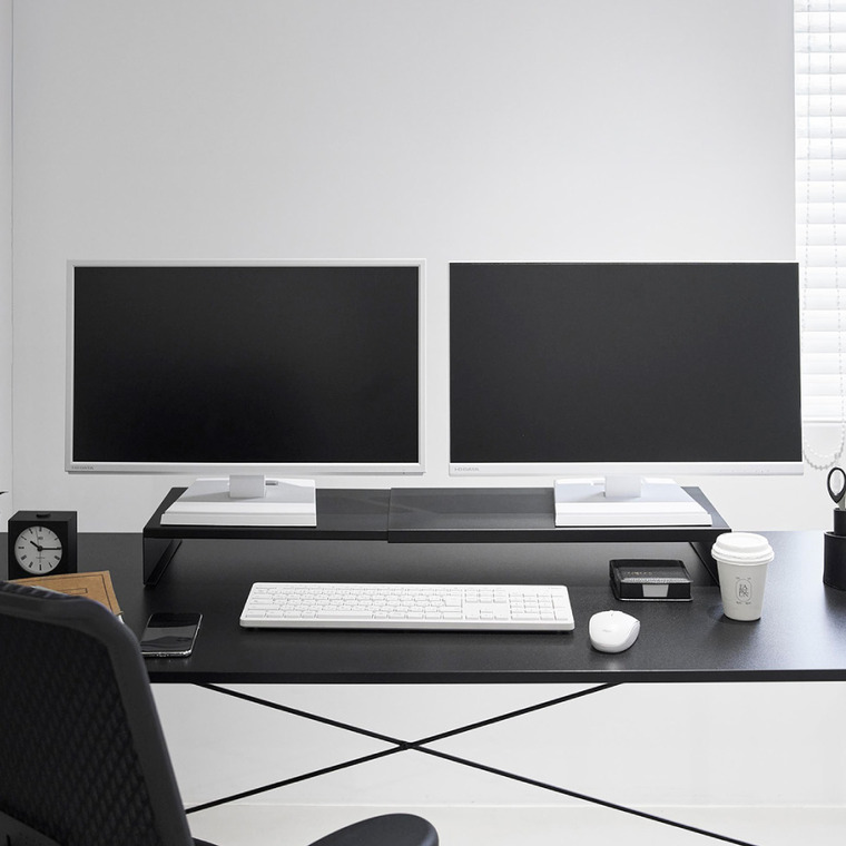 tower 伸縮ゲーミングモニターラック タワー 山崎実業 10563 10564 / ホワイト