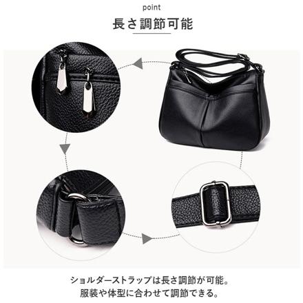 レザー調ショルダーバッグ ブラウン