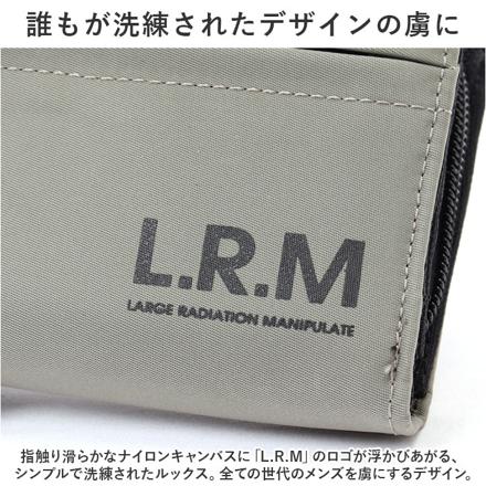 L.R.M ナイロン隠しジップミドル財布 ミドル財布 ライトグレー