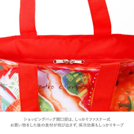 デザイナーズコラボ 簡易保冷機能付きショッピングバッグ 森のさえずり