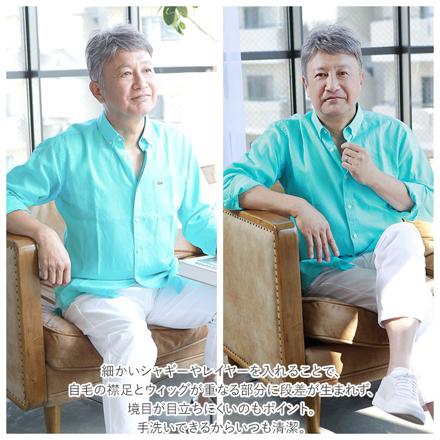プリシラ 男性用5分ウィッグ レイヤーショート GB-22 TCK/耐熱ショコラブラック