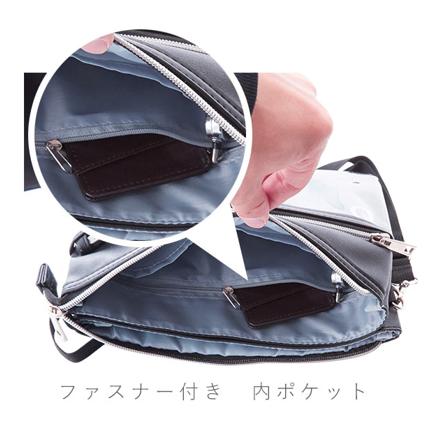 合皮クリア PVCポケット サコッシュ イエロー