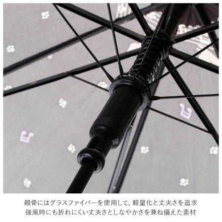 amusant sous la pluie 58cm グラスファイバー 長傘 23480.フラワーレース パープル