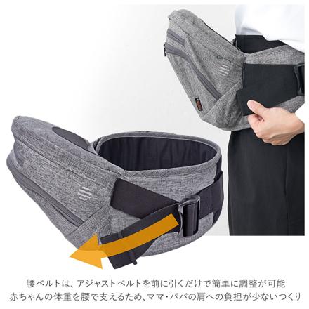napnap 折りたためるヒップシート Tran ダブルショルダー シープベージュ