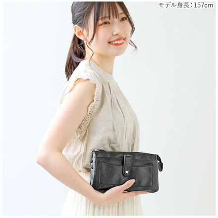 Pisoraro ピソラロ スターシュリンク ウォレットバッグ CHOCO