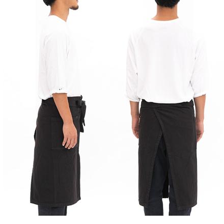 スリットギャルソンエプロン D.カーキ