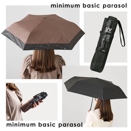 ワールドパーティー W by Wpc. 遮光ミニマムベーシックパラソル ブラック
