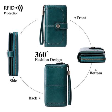 スキミング防止 RFID 長財布 yawallet1660 ピンク
