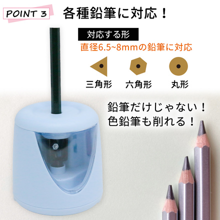 mitas 電動えんぴつ削り 替刃付き ピンク TN-TLCY-PK