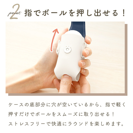 mitas ゴルフボールケース 2個入れ用 ネイビー TN-GFBC-NV