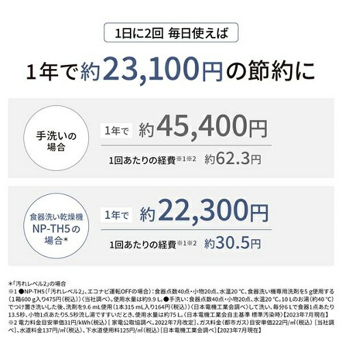 食器洗い乾燥機（ホワイト） パナソニック NP-TH5-W